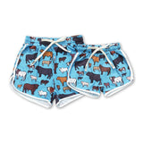 Blue cows baby girls summer shorts