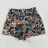 SS0465 baby brown camo shorts yoga