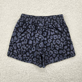 SS0467 baby black leopard shorts yoga