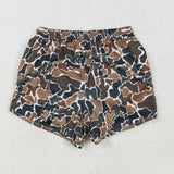 SS0469 Adult women brown camo Shorts yoga