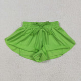 SS0548 YOGA baby girls green shorts