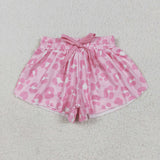 SS0587 girls pink leopard shorts