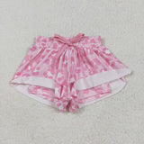 SS0587 girls pink leopard shorts
