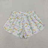 SS0679 Adult women Mardi Gras bow Shorts yoga