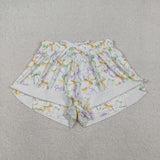 SS0679 Adult women Mardi Gras bow Shorts yoga