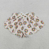 SS0683 baby girls Mardi Gras shorts
