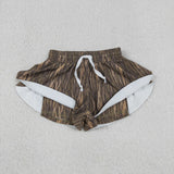 SS0771  baby girls dark green shorts yoga