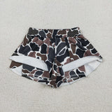 SS0773 baby girls brown camo  shorts yoga