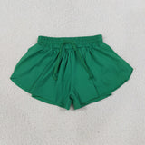 SS0938 yoga baby girls  green shorts