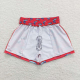S0175---red crocodile swimming trunks