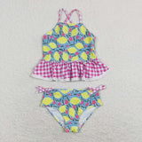 S0219-- pear flower swimsuit