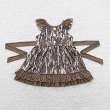 GSD0782--camo short sleeve girls dress