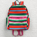 High quality western Color stripe print backpack