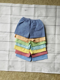 seersucker navy blue boy shorts