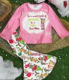 Christmas pink girls cartoon clothing