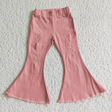 Pink Bell-bottom jeans