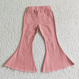 Pink Bell-bottom jeans