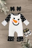 snowman girls romper